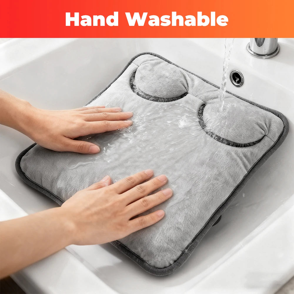 Electric Foot Heating Pad Household Foot Warmer Heater Mat with 4 Heat Levels & 4 Timers Fast Heating for Bed Office Winter Use