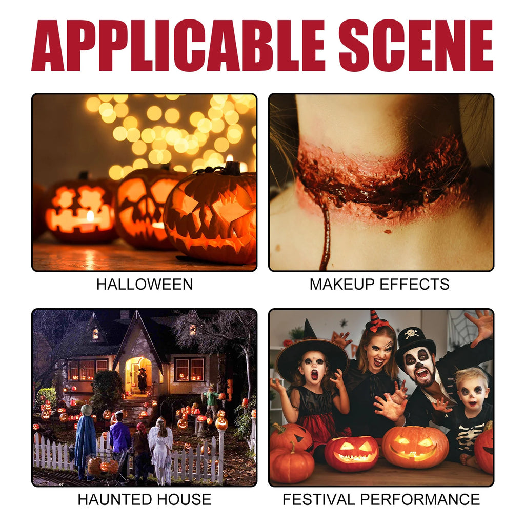 Halloween Face Painting Set Makeup Bag, Special Effects Halloween Horror Cosplay Skin Wax Plasma Scar Painting Makeup Tools