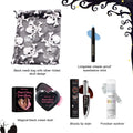 Halloween Gothic Makeup Set 5pcs Lip Stain Dark Cream Blush Eyeshadow Stick Glitter Eyeliner with Bag Cosplay Party Face Body