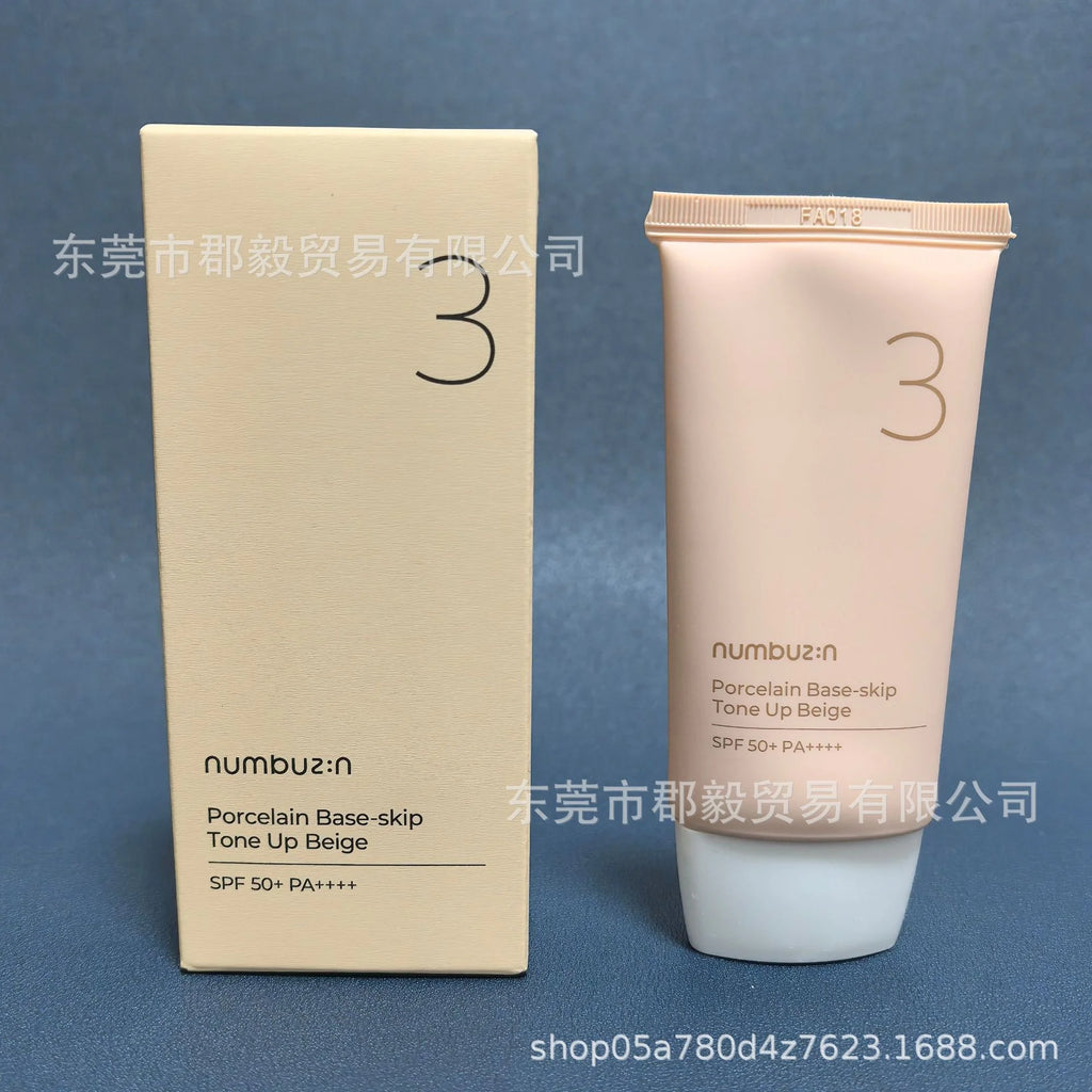 Numbuzin Number 3 No-makeup Cream Ceramic Beauty No-makeup Cream Isolating Sunscreen 50ml Natural Nude Makeup Brightening