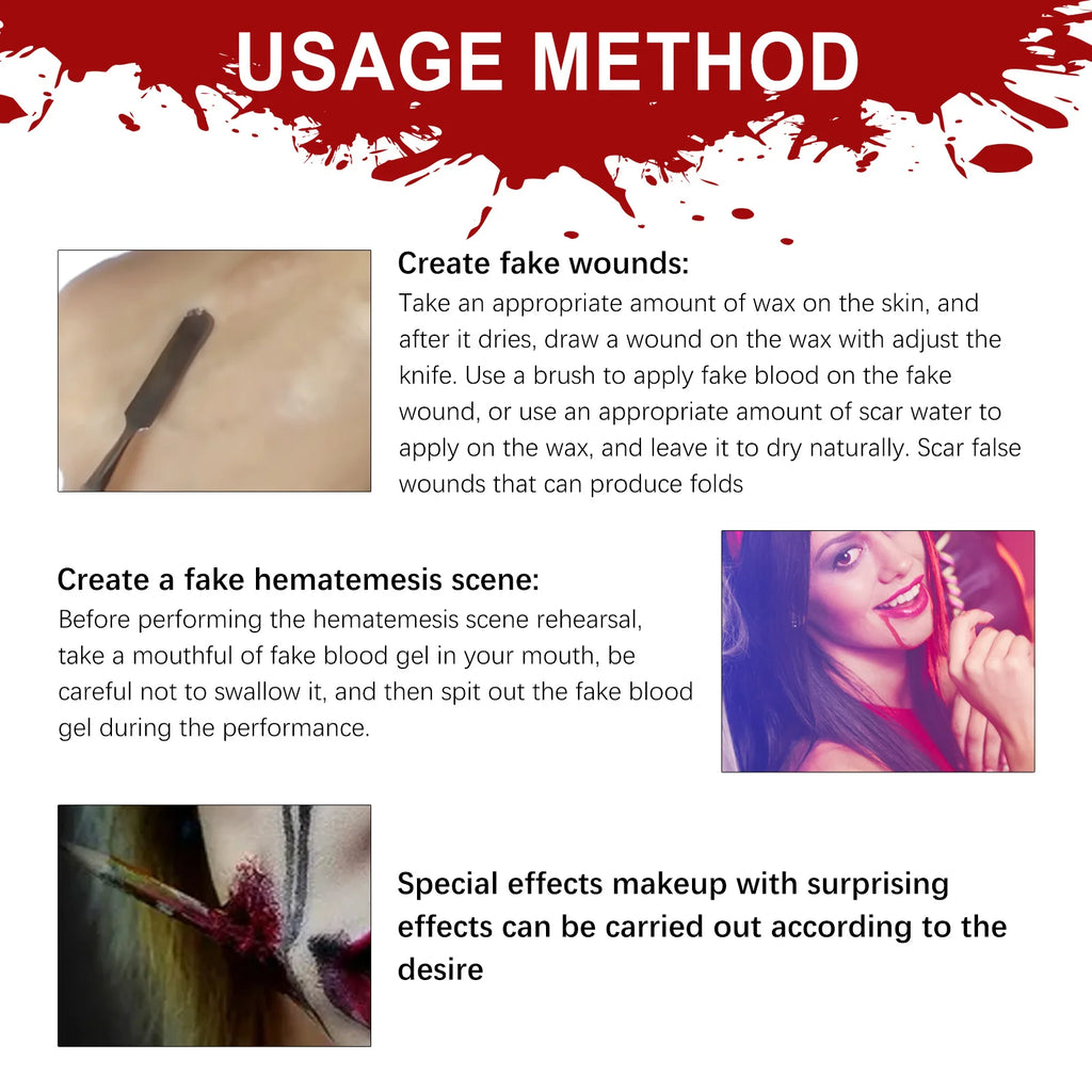Halloween Face Painting Set Makeup Bag, Special Effects Halloween Horror Cosplay Skin Wax Plasma Scar Painting Makeup Tools
