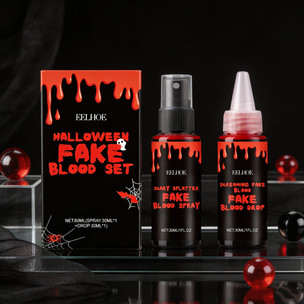 Halloween Makeup Set With Fake Blood Sweat Proof Realistic Wound Scar Gentle Safe Women Man Christmas Decoration Cosplay Make Up