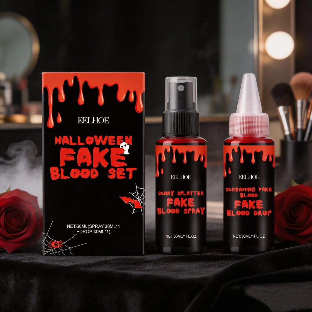 Halloween Makeup Set With Fake Blood Sweat Proof Realistic Wound Scar Gentle Safe Women Man Christmas Decoration Cosplay Make Up
